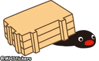 👀 @MHStickers 漫画, ステッカー, ペンギン, 箱 telegram sticker