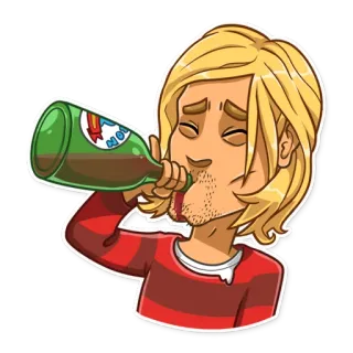 Kurt Cobain whatsapp stickers