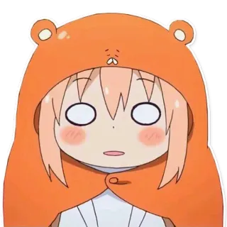 😳 anime, cute, girl, hoodie, cartoon, sticker, character telegram sticker