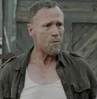 ☹️ Merle Dixon The Walking Dead Merle, Walking Dead, postać, serial telegram sticker
