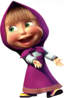 😶 Masha Masha and the Bear Masha, kartun, animasi, imut, gadis telegram sticker