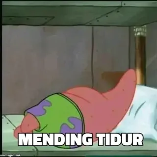😴 Patrick Star SpongeBob SquarePants MENDING TIDUR patrick star, sleeping, cartoon, spongebob, mending tidur telegram sticker