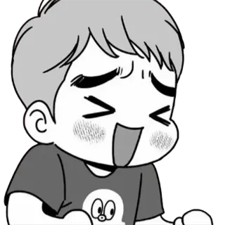 😊 cartoon, expression, emotion, smile, character, boy telegram sticker