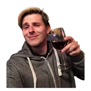 🍹 homme, vin, verre, boisson, décontracté, personne, alcool telegram sticker