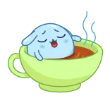 ☕️ 可愛い, マンガ, キャラクター, お茶, リラックス, かわいい, カップ whatsapp sticker