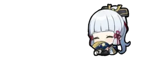🌟 Kamisato Ayaka Genshin Impact Chibi, Anime, Fã, Personagem, Jogo, Adesivo telegram sticker