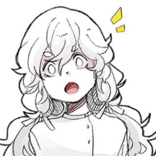 😱 anime, cartoon, shocked, surprised, girl, woman telegram sticker