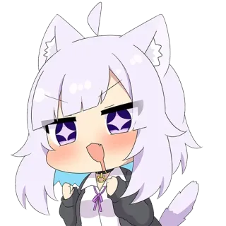 🤤 anime, kawaii, sticker, cartoon, chibi, cute, girl, manga whatsapp sticker