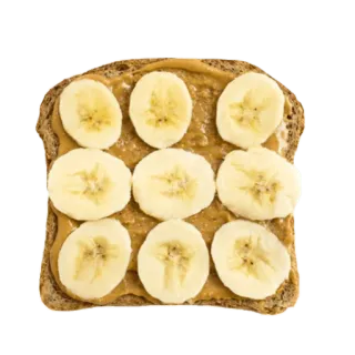 🥧 mantequilla de maní, plátano, tostada, comida, sándwich, desayuno telegram sticker