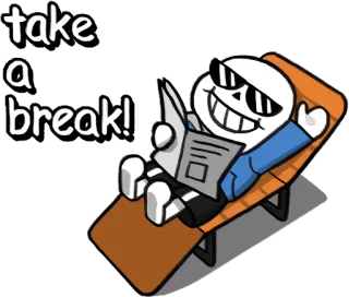 😎 Sans Undertale take a break! undertale, sans, pause, détente, lunettes de soleil, dessin animé telegram sticker