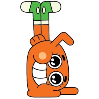 🙃 Darwin Watterson The Amazing World of Gumball dessin animé, animation, personnage, orange, poisson, Darwin Watterson, Le Monde Incroyable de Gumball telegram sticker