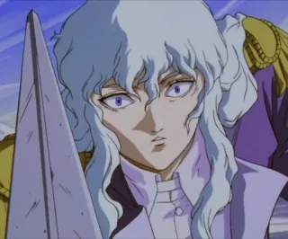 😨 Griffith Berserk anime, sword, armor, leader, manga telegram sticker