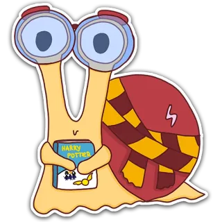 🤓 Harry Potter HARRY POTTER caracol, harry potter, livro, óculos, mago, hogwarts telegram sticker