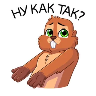 🤷‍♂ НУ КАК ТАК? beaver, animal, cute, cartoon, expression, sad, question, russian, sticker telegram sticker