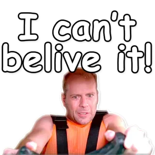 🚨 I can't belive it! bruce willis, scioccato, film, die hard telegram sticker