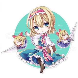 Alice Margatroid (@Kirakishou) whatsapp stickers
