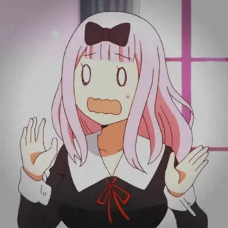 🤯 Chika Fujiwara Kaguya-sama: Love Is War anime, chika fujiwara, kaguya-sama, shocked, surprised, kawaii telegram sticker
