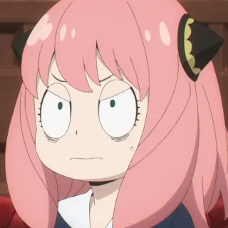 😐 Anya Forger Spy x Family anime, cartoon, figur, spy x family, anya forger, lustig, süß whatsapp sticker