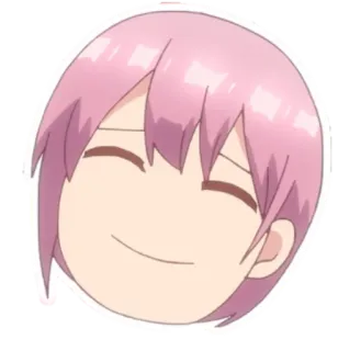 😅 Anime, Manga, Rambut pink, Imut, Senyum, Kartun whatsapp sticker
