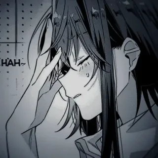 ❄️ Hah~ anime, girl, manga, exhausted, tired telegram sticker