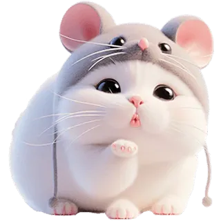 😘 แมว, ลูกแมว, หนู, สัตว์, น่ารัก, การ์ตูน whatsapp sticker