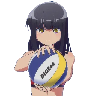 🏐 DIGE44 anime, girl, volleyball, sport whatsapp sticker