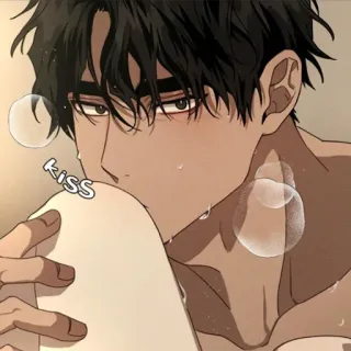 ♠️ kiss bacio, bolle, sapone, uomo, sexy telegram sticker