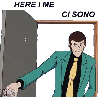 🚪 Arsène Lupin III Lupin the 3rd HERE LIKE CLOUD Anime, Cartoon, Figur, Mann, Anzug telegram sticker