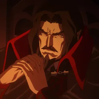 ⚰️ Vlad Dracula Tepes Castlevania вампир, аниме, серьёзный, дракула, темный, дворянин telegram sticker