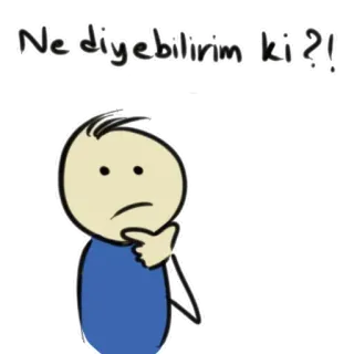 🤔 Ne diyebilirim ki?! question, expression, réflexion, doute, incertain telegram sticker