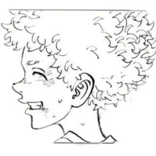 😊 Anime, Ragazzo, Profilo, Disegno, Personaggio whatsapp sticker