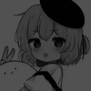 🎧 Anime, Ragazza, Carina, Basco, Cartone animato telegram sticker