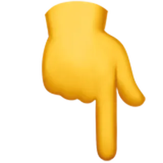👇 화살표, 손가락, 가리키는, 아래, 방향 telegram sticker