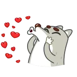 😍 binatang, serigala, hati, cinta, kasih sayang whatsapp sticker