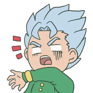 😱 animé, choqué, exclamation, manga, surpris telegram sticker