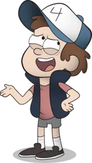 😅 Dipper Pines Gravity Falls dessin animé, Dipper Pines, Gravity Falls, personnage, animé telegram sticker