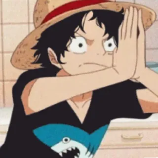 🙏 Monkey D. Luffy One Piece Anime, One Piece, Ruffy, Monkey D. Ruffy, Cartoon, Charakter telegram sticker