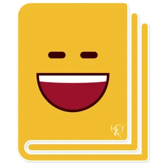 📔 libro, emoji, feliz, sonriendo, dibujos animados telegram sticker