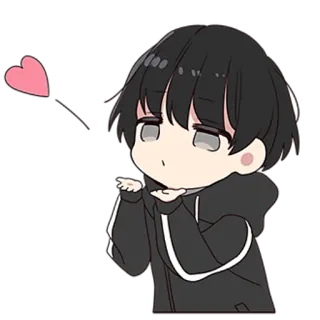 😘 Anime, Chibi, Mignon, Amour, Bisou, Kawaii telegram sticker