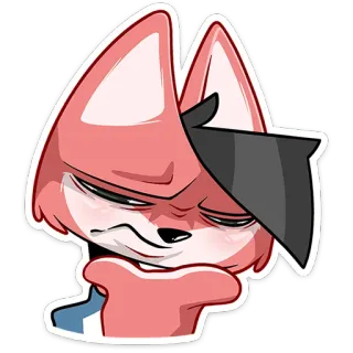 🤔 Desenho animado, Raposa, Anime, Fofo, Adesivo telegram sticker