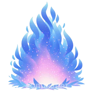 🔥 fire, blue, magic, fantasy, flame telegram sticker