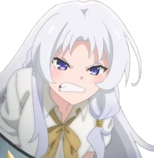 😡 อนิเมะ, โกรธ, เด็กผู้หญิง, การ์ตูน, ภาพประกอบ, ตัวละคร telegram sticker