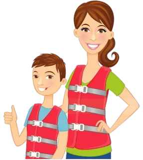 👍 gilet de sauvetage, sécurité, nautisme, enfant, adulte, pouce levé telegram sticker