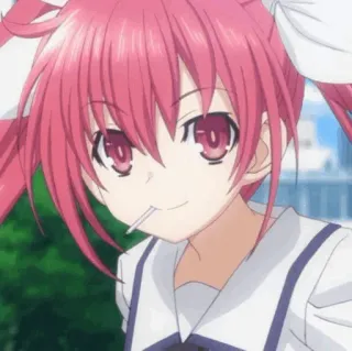 🔥 anime, girl, pink hair, lollipop, cute, cartoon telegram sticker