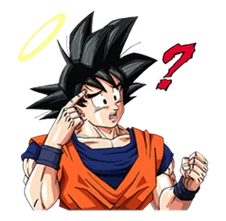 🤔 Goku Dragon Ball Anime, Cartone animato, Pensare, Domanda, Confuso, Goku, Dragon Ball telegram sticker