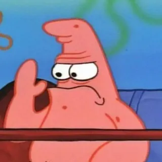 🍨 Patrick Star SpongeBob SquarePants patrick, spongebob, cartone animato, dito medio, scortese telegram sticker