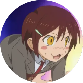 🙂 Anime, Carino, Ragazza, Uniforme scolastica, Cartone animato, Personaggio telegram sticker