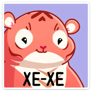 😄 XE-XE เสือ, สัตว์, น่ารัก, การ์ตูน, สติกเกอร์ telegram sticker