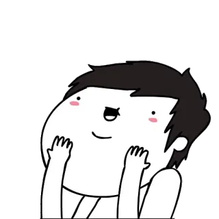 😁 Desenho animado, Fofo, Feliz, Amigável, Personagem, Ilustração telegram sticker