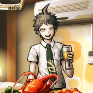 🧃 Hajime Hinata Danganronpa Anime, Personagem, Danganronpa, Hajime Hinata, Video game whatsapp sticker